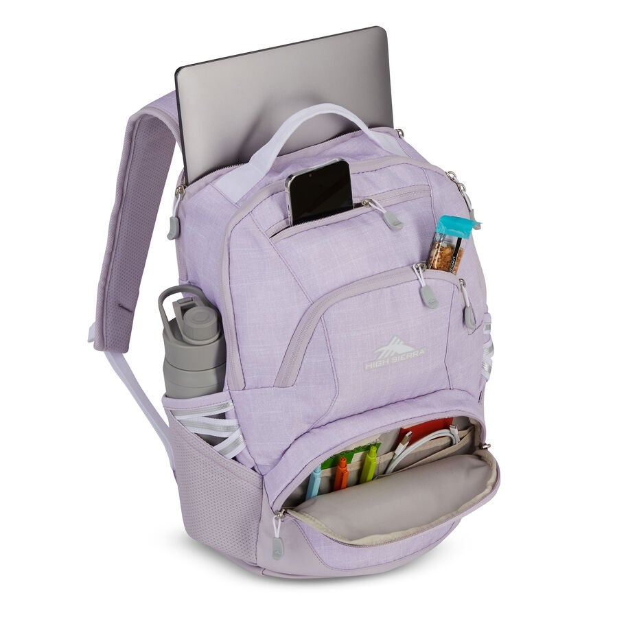Swoop SG Backpack in the color Hushed Orchid Heather. image number 1