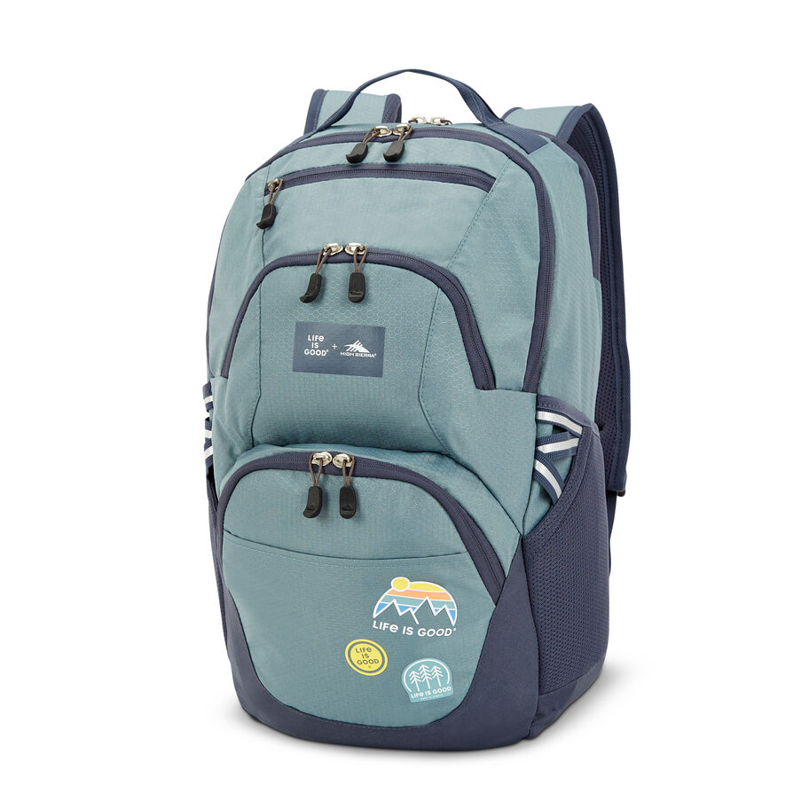 Life Is Good by High Sierra Swoop Backpack in the color Slate Blue/Indigo Blue. image number 0