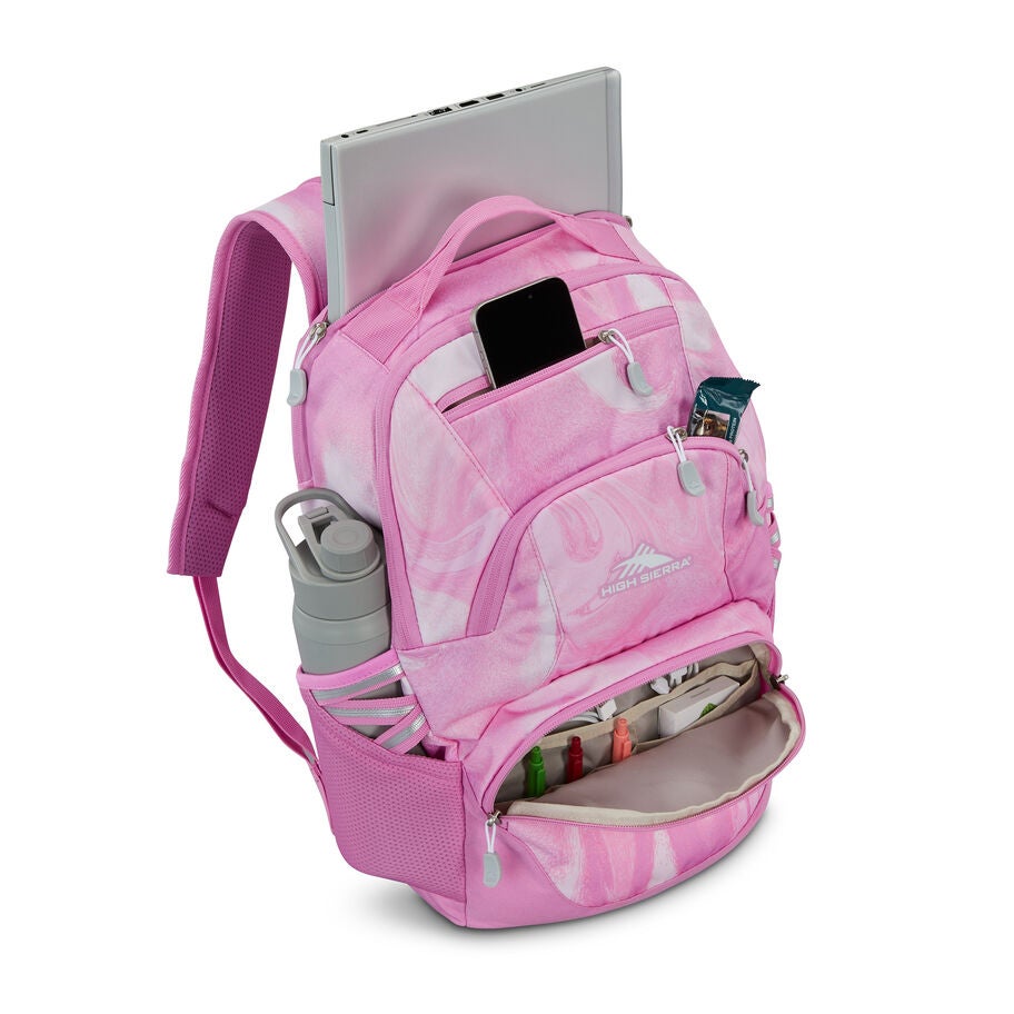 Swoop SG Backpack in the color Pink Marble Swirl. image number 1