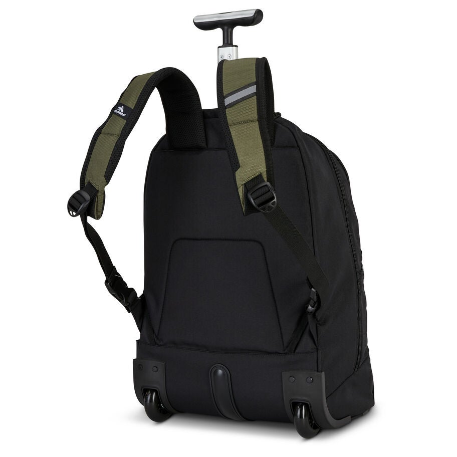 All Around Wheeled Backpack in the color Olive/Black. image number 3