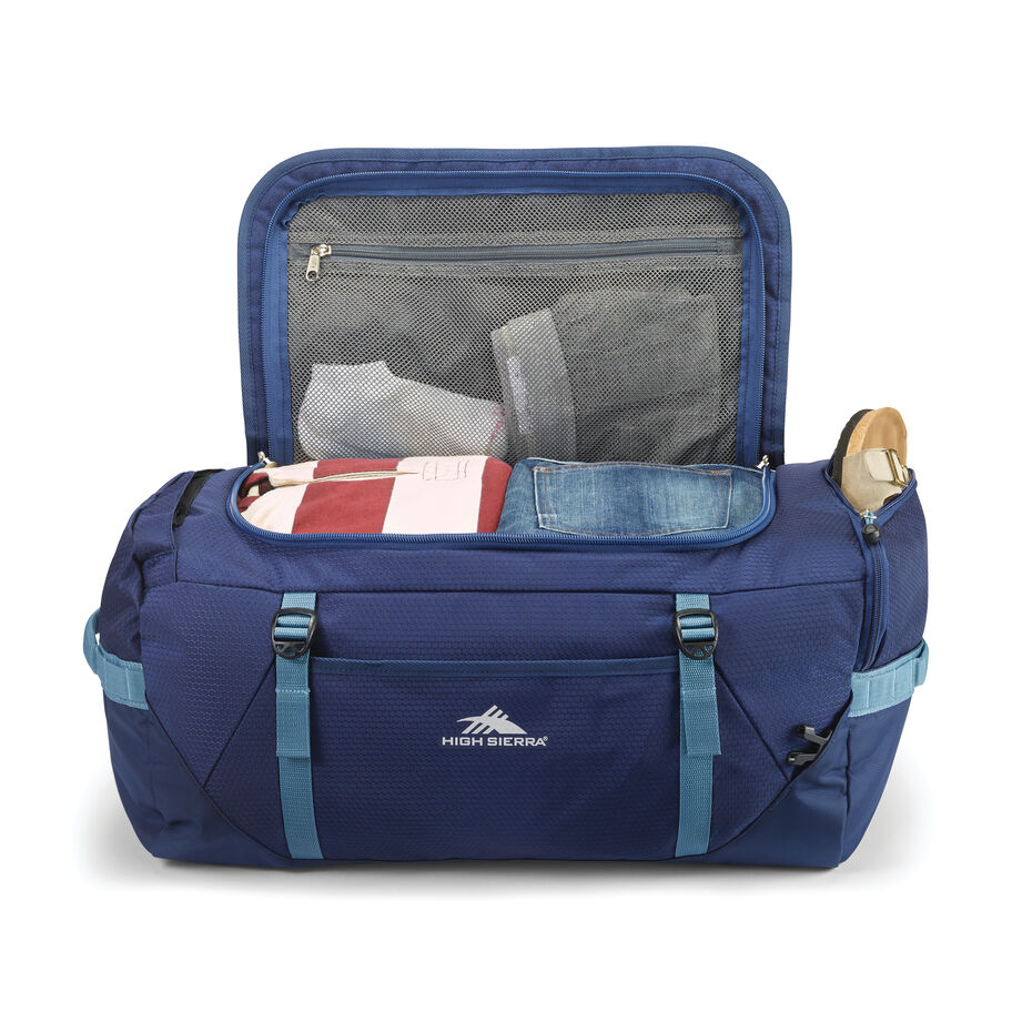 Fairlead Travel Duffel/Backpack in the color True Navy/Graphite Blue. image number 2