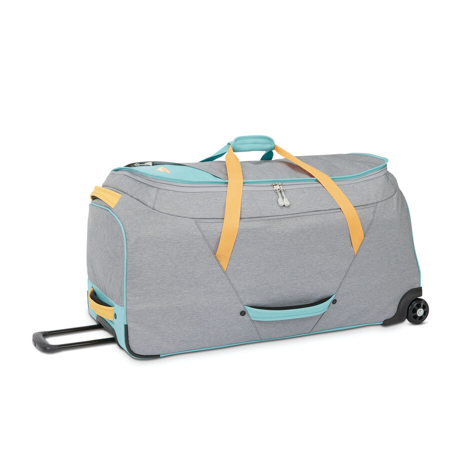 Forester 34" Wheeled Duffel in the color Grey Heather/Turquoise/Blazing Orange. image number 0