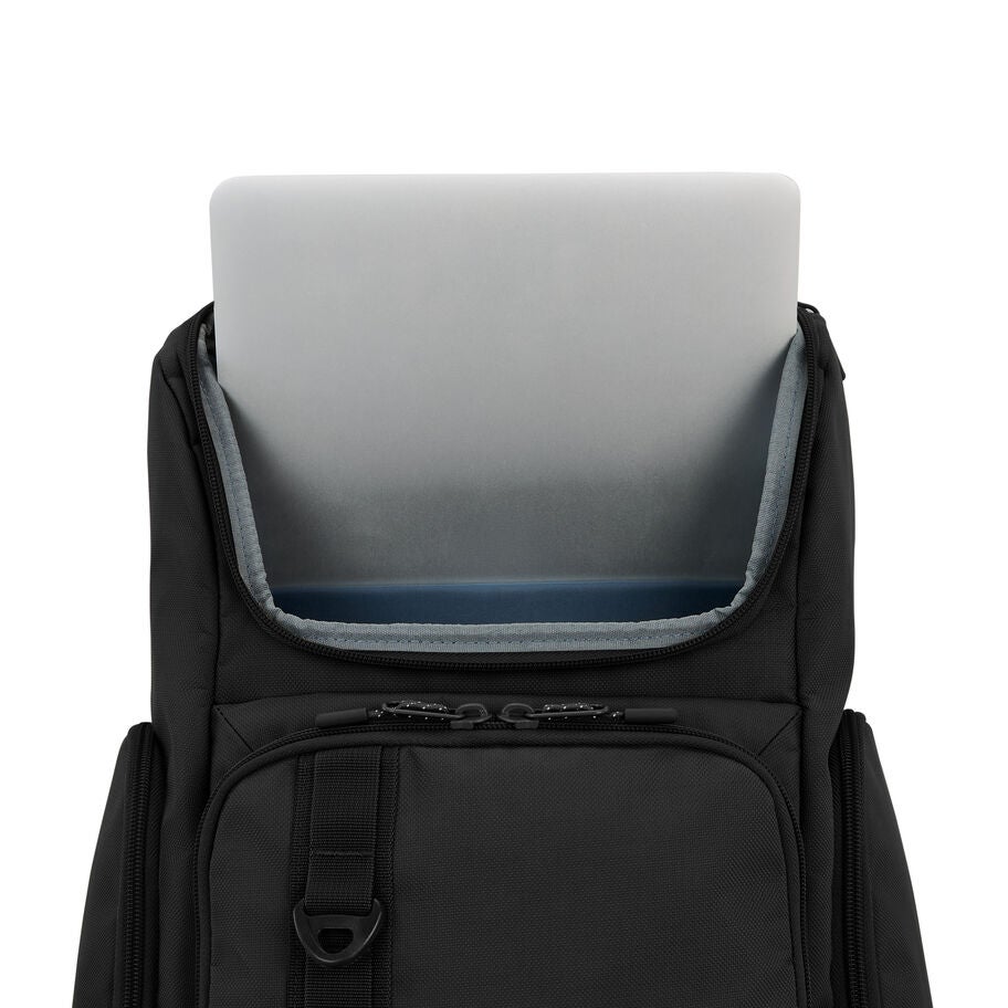 Lineage Flap Backpack in the color Black. image number 4