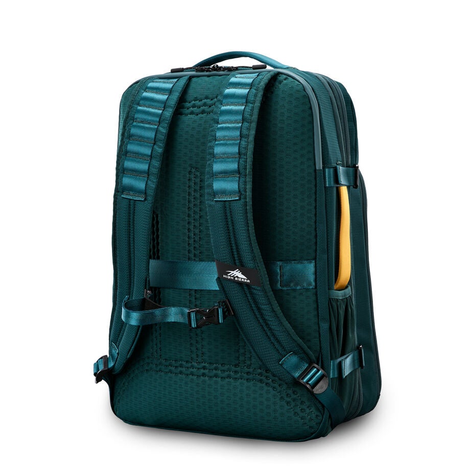 Hi-Life Travel Backpack in the color Green/Yellow. image number 4
