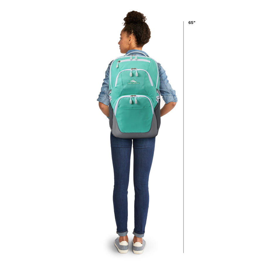 Swoop SG Backpack in the color Aquamarine/White. image number 7