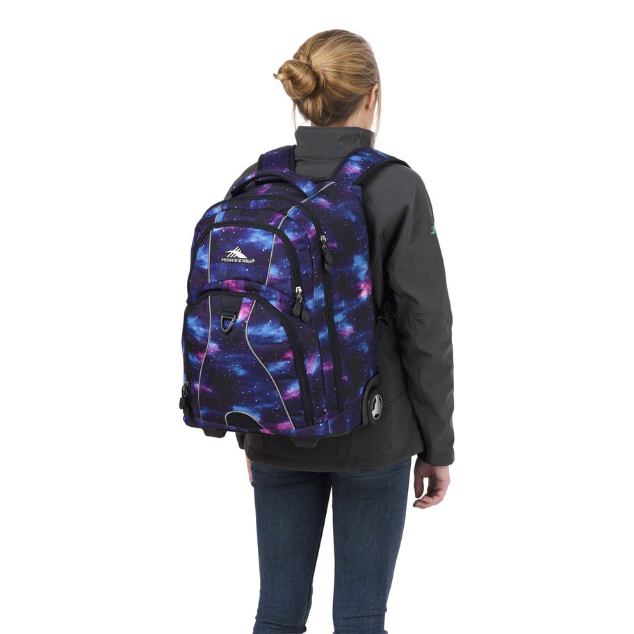Freewheel Wheeled Backpack in the color Cosmos/Midnight Blue. image number 2