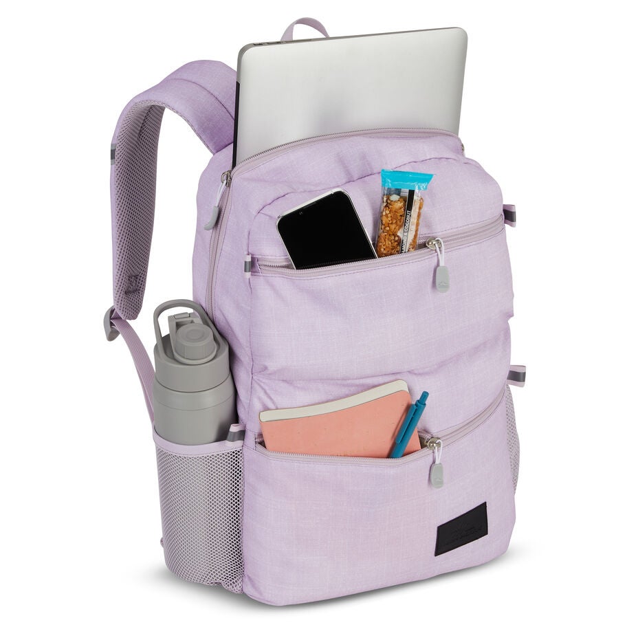 Everclass Backpack in the color Hushed Orchid Heather. image number 1