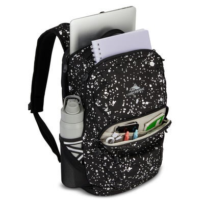 Immerse Backpack in the color Silver Splatter/Black.