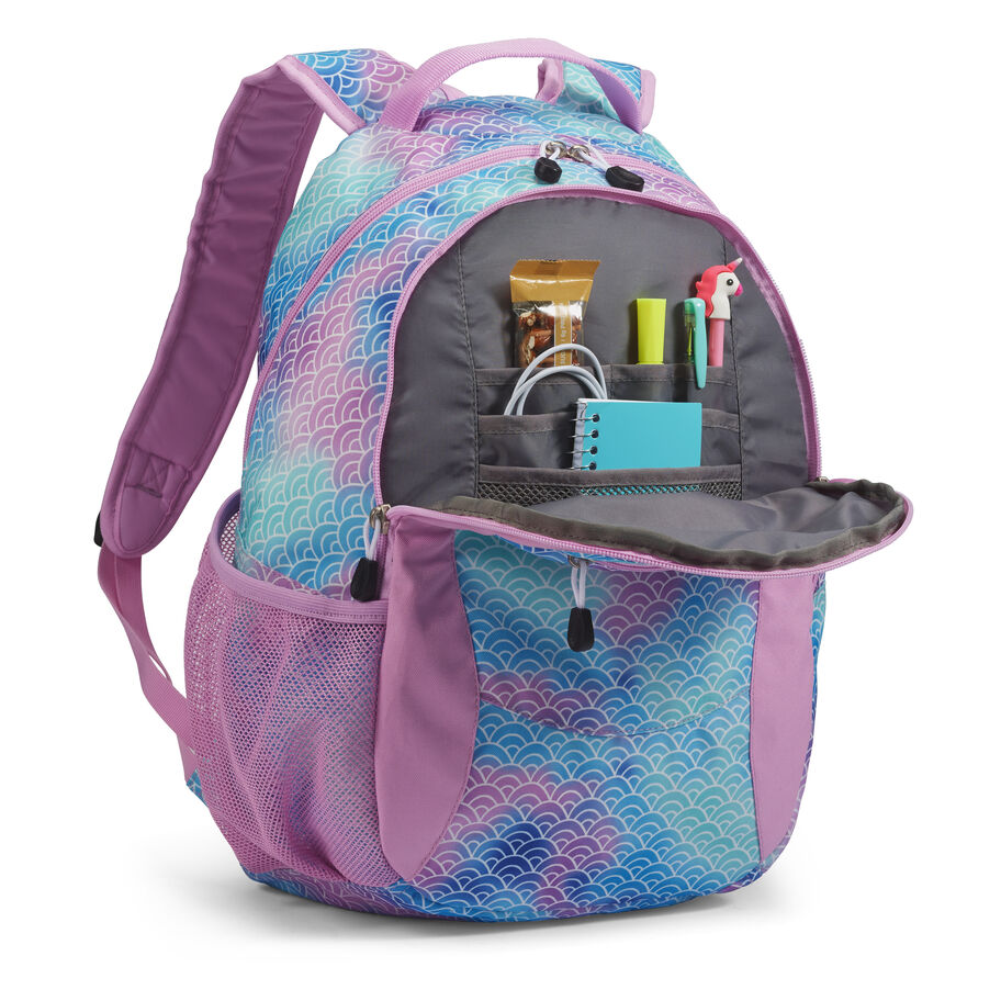 Curve Backpack in the color Rainbow Scales. image number 5