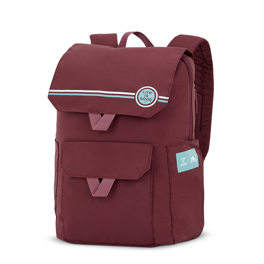 Life Is Good by High Sierra Kiera Mini Backpack in the color Maroon. image number 1