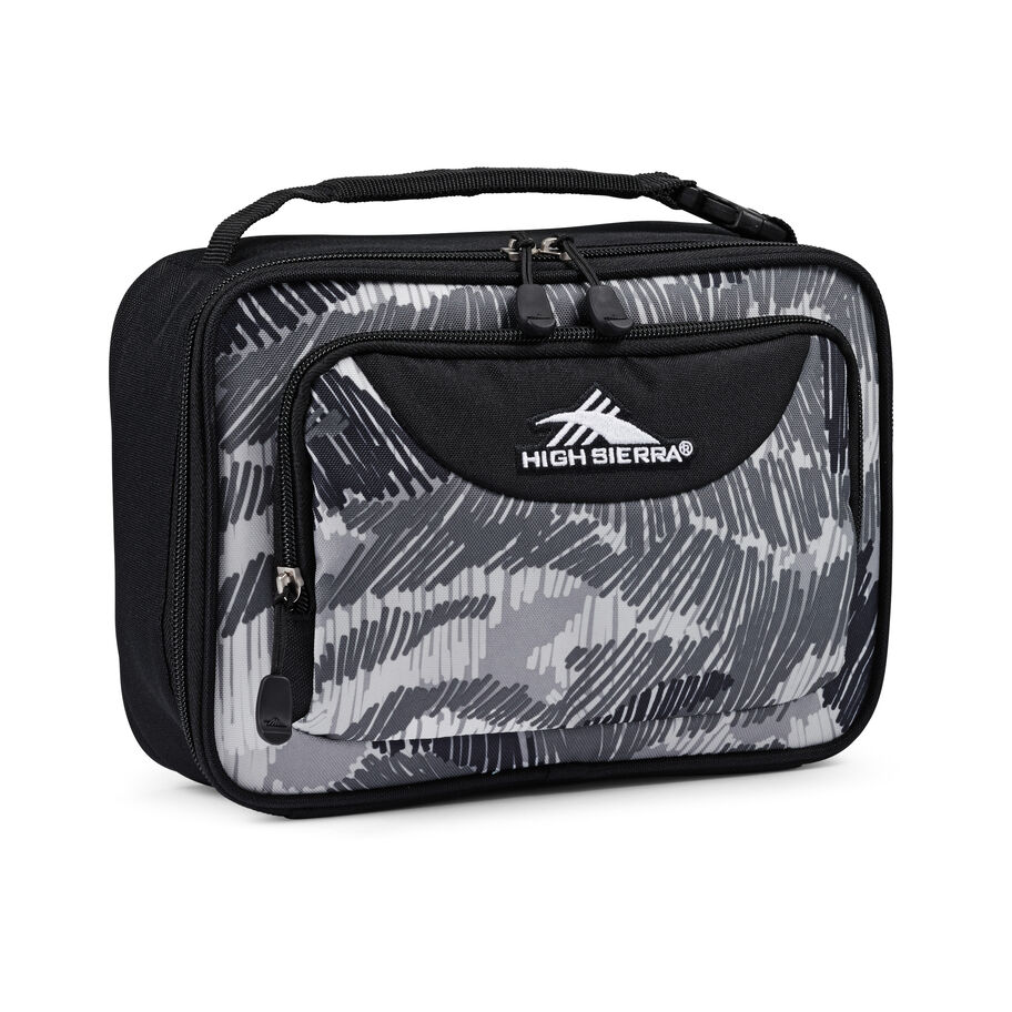 Single Compartment Lunch Bag in the color Scribble Camo. image number 0