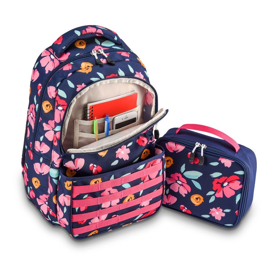 Joel Lunch Kit Backpack in the color Summer Bloom/Fuchsia. image number 4