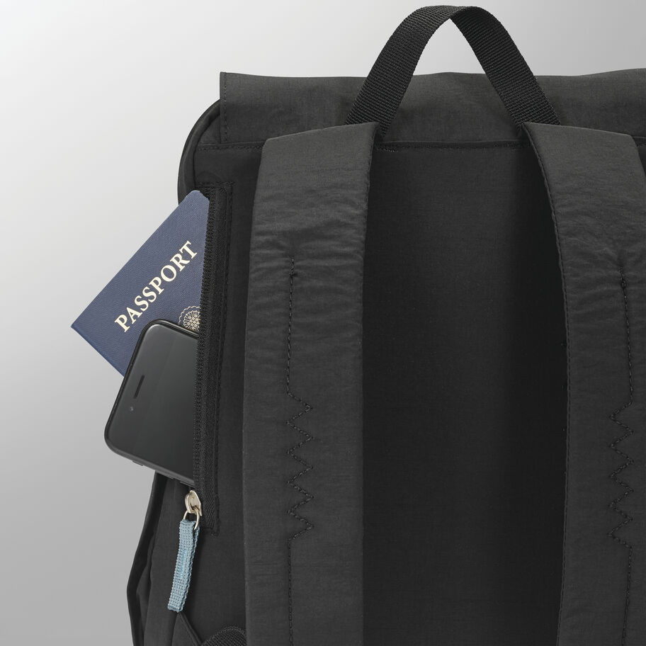 Kiera Mini Backpack in the color Black/Slate Blue. image number 6