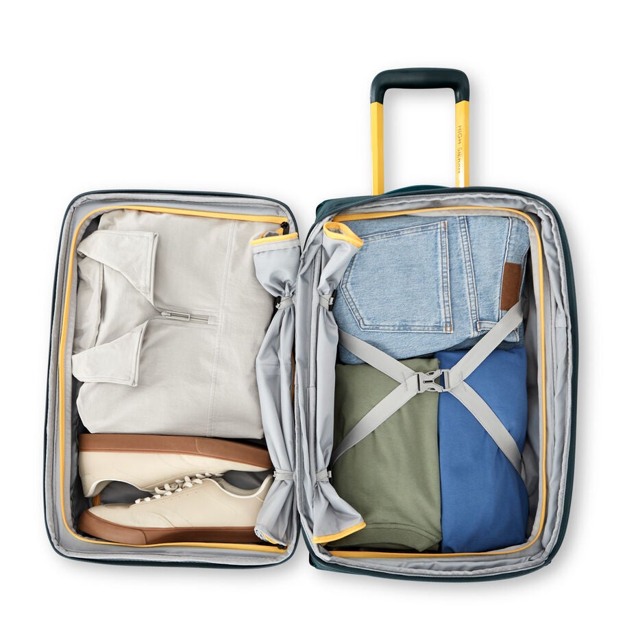 Hi-Life Carry-On Wheeled Duffel in the color Green/Yellow. image number 2