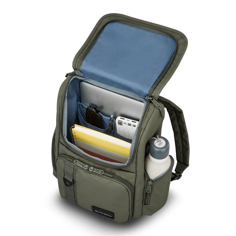 Lineage Flap Backpack in the color Olive. image number 1