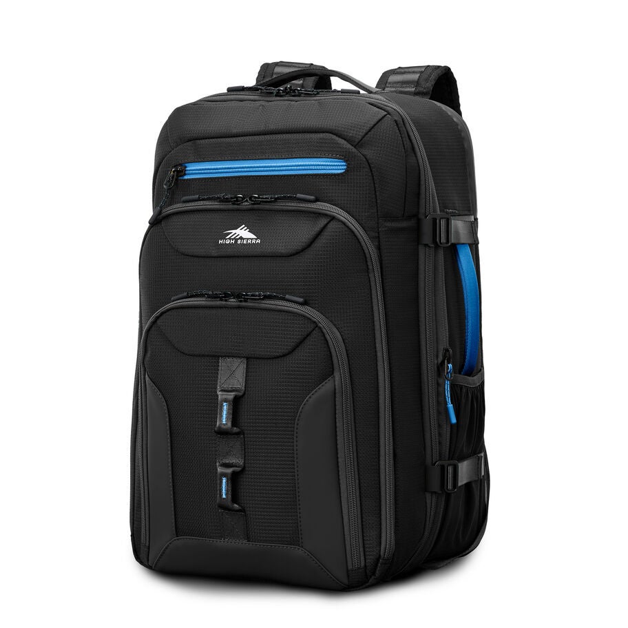 Hi-Life Travel Backpack in the color Black/Blue. image number 0