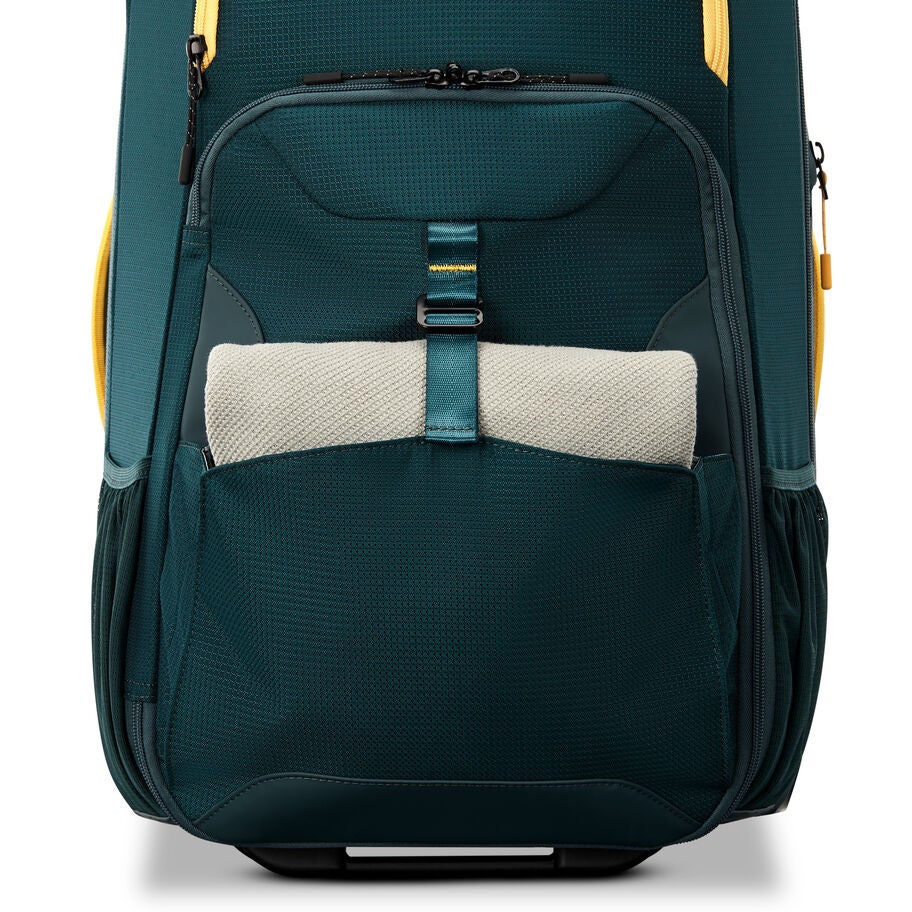 Hi-Life Carry-On Wheeled Duffel in the color Green/Yellow. image number 4