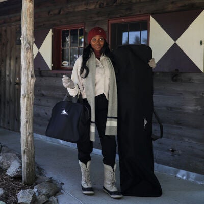 Ski Bag and Boot Bag Combo in the color Black/Mercury.