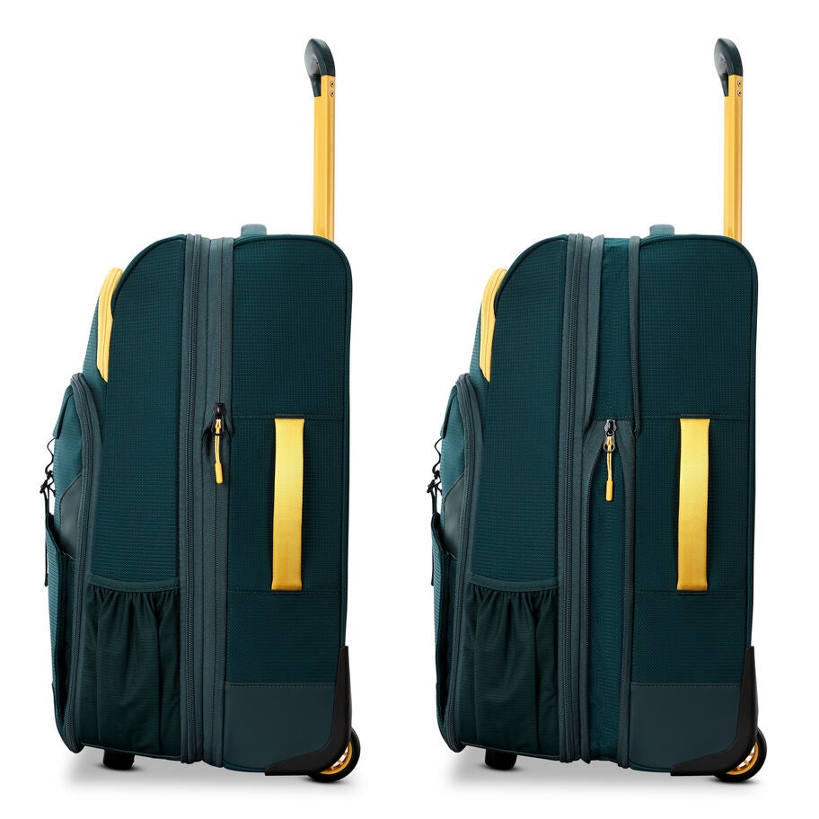 Hi-Life Carry-On Wheeled Duffel in the color Green/Yellow. image number 6