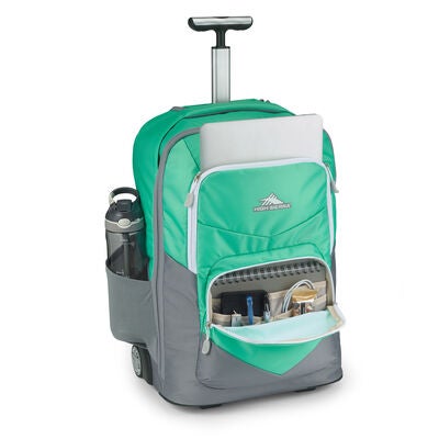 Freewheel Pro Wheeled Backpack in the color Aquamarine/White.