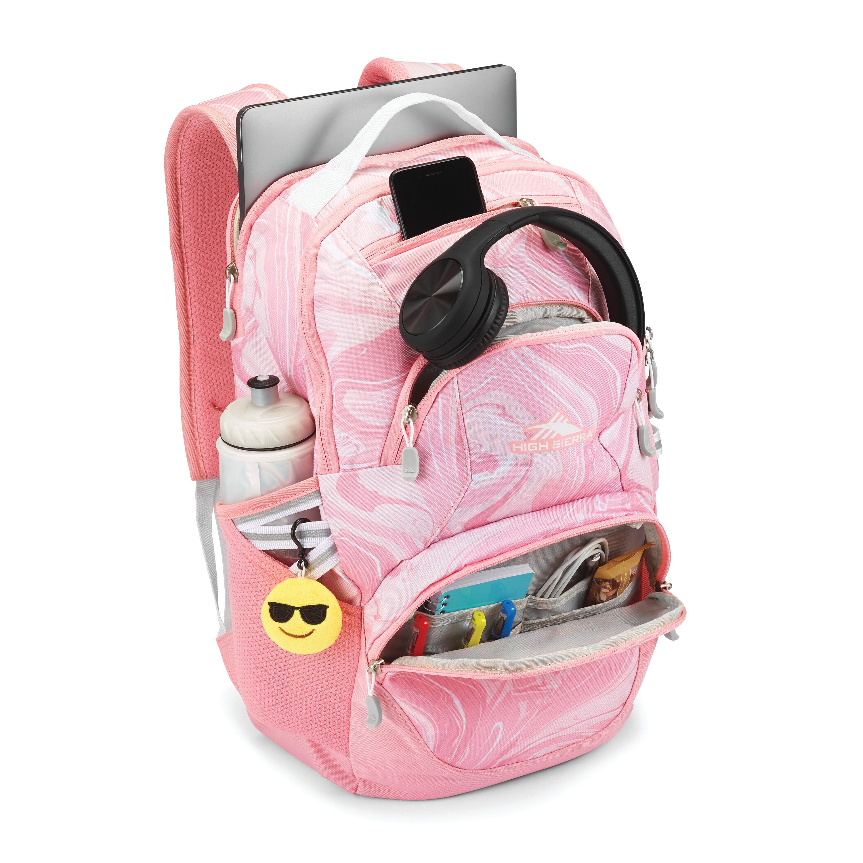 Pink colored backpacks shop