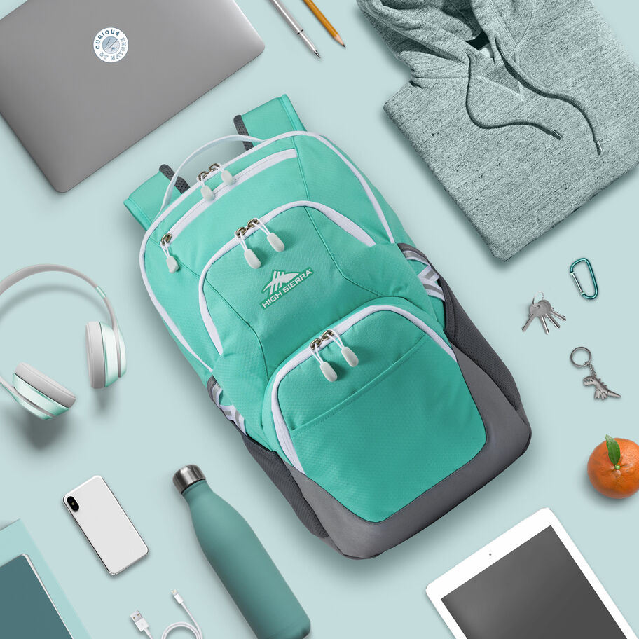 Swoop SG Backpack in the color Aquamarine/White. image number 7