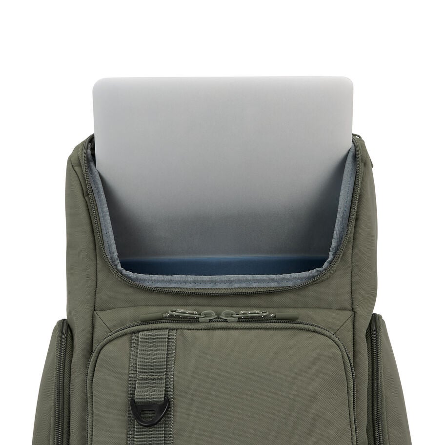 Lineage Flap Backpack in the color Olive. image number 4