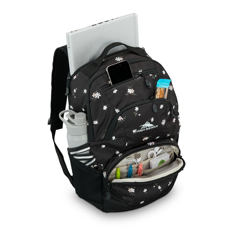 Swoop SG Backpack in the color Floral/Black. image number 1