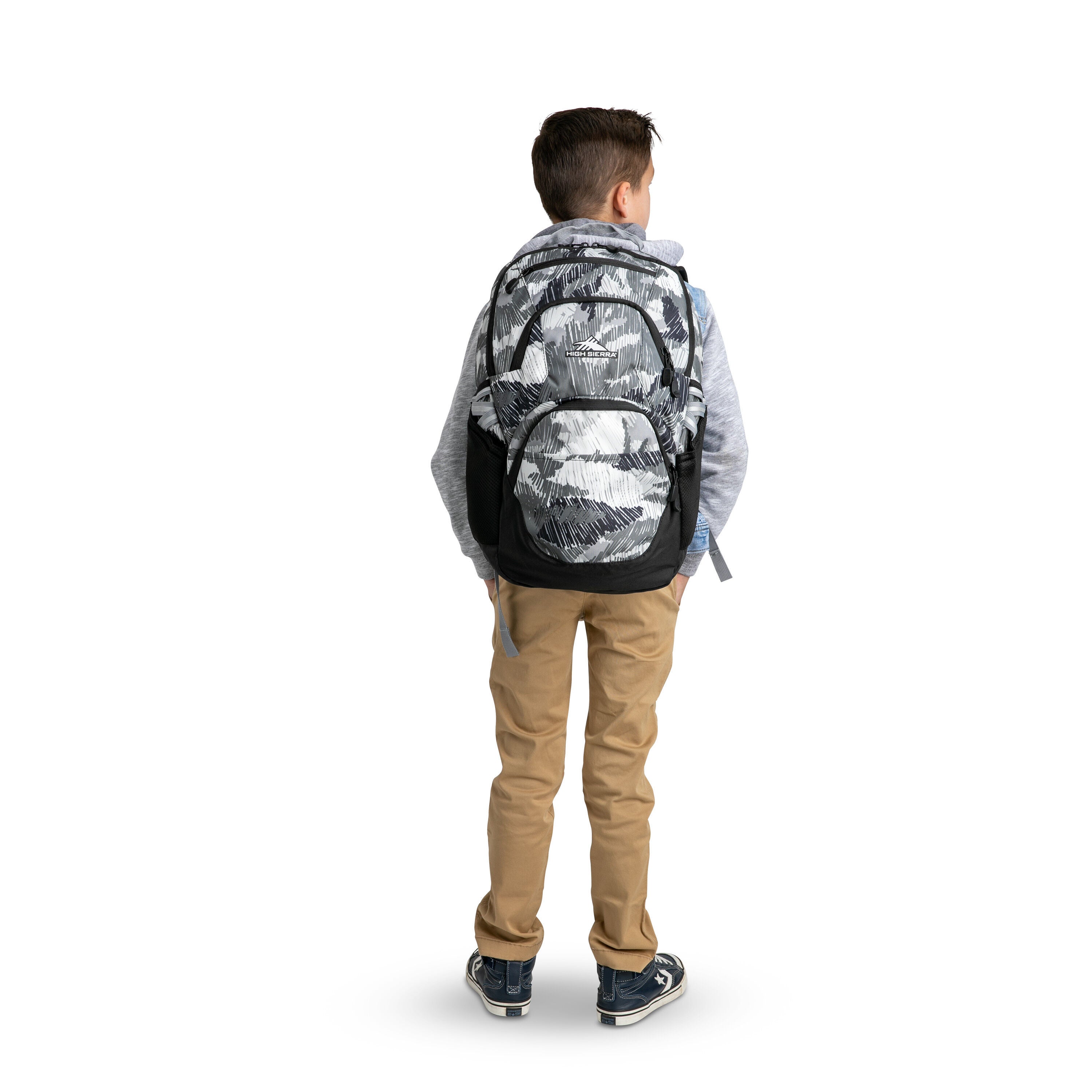 Swoop SG Backpack in the color Scribble Camo. image number 6