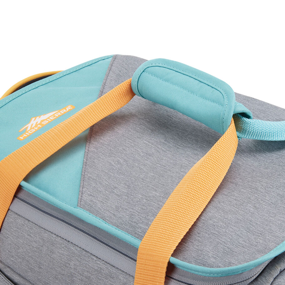 Forester 22" Wheeled Duffel in the color Grey Heather/Turquoise/Blazing Orange. image number 8