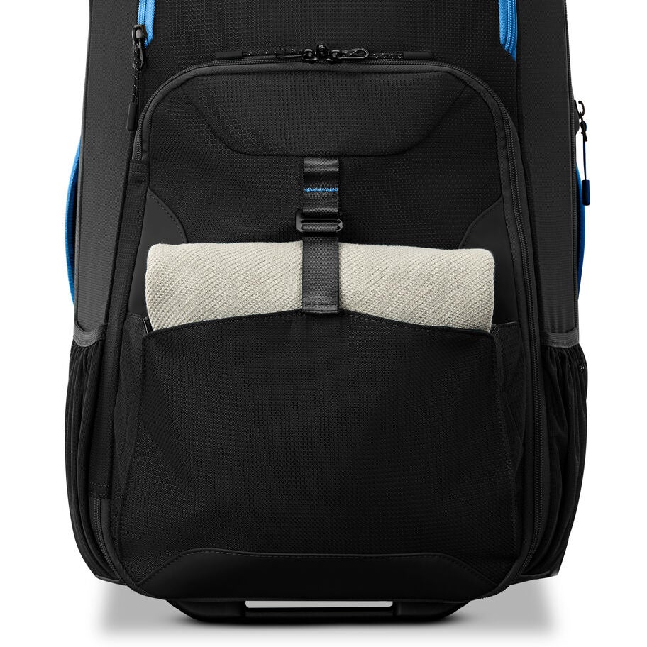 Hi-Life Carry-On Wheeled Duffel in the color Black/Blue. image number 4