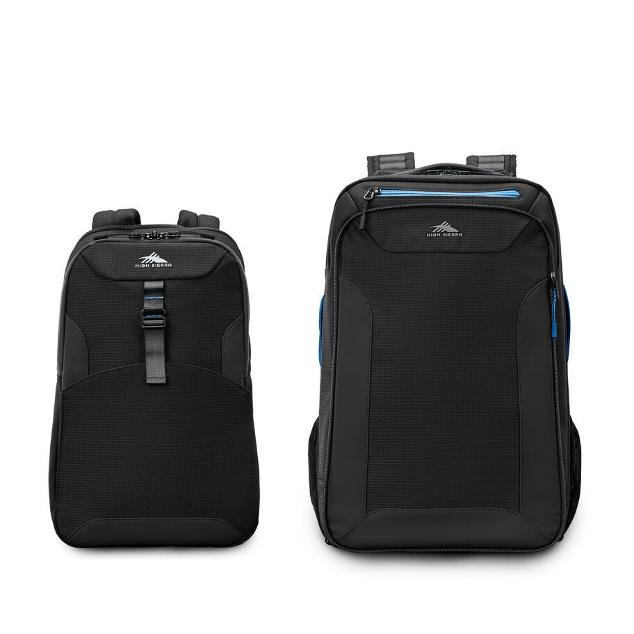 Hi-Life 3-in-1 Wheeled Backpack in the color Black/Blue. image number 4