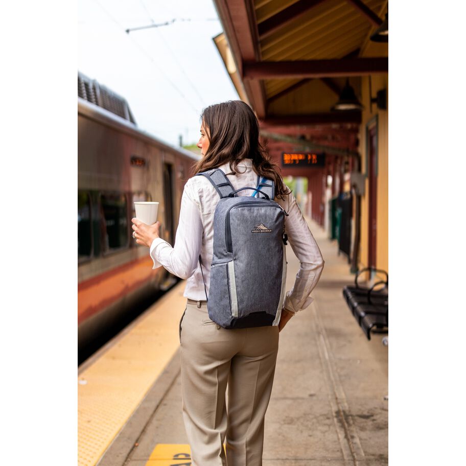 Outside Commuter Backpack in the color Grey Blue. image number 10