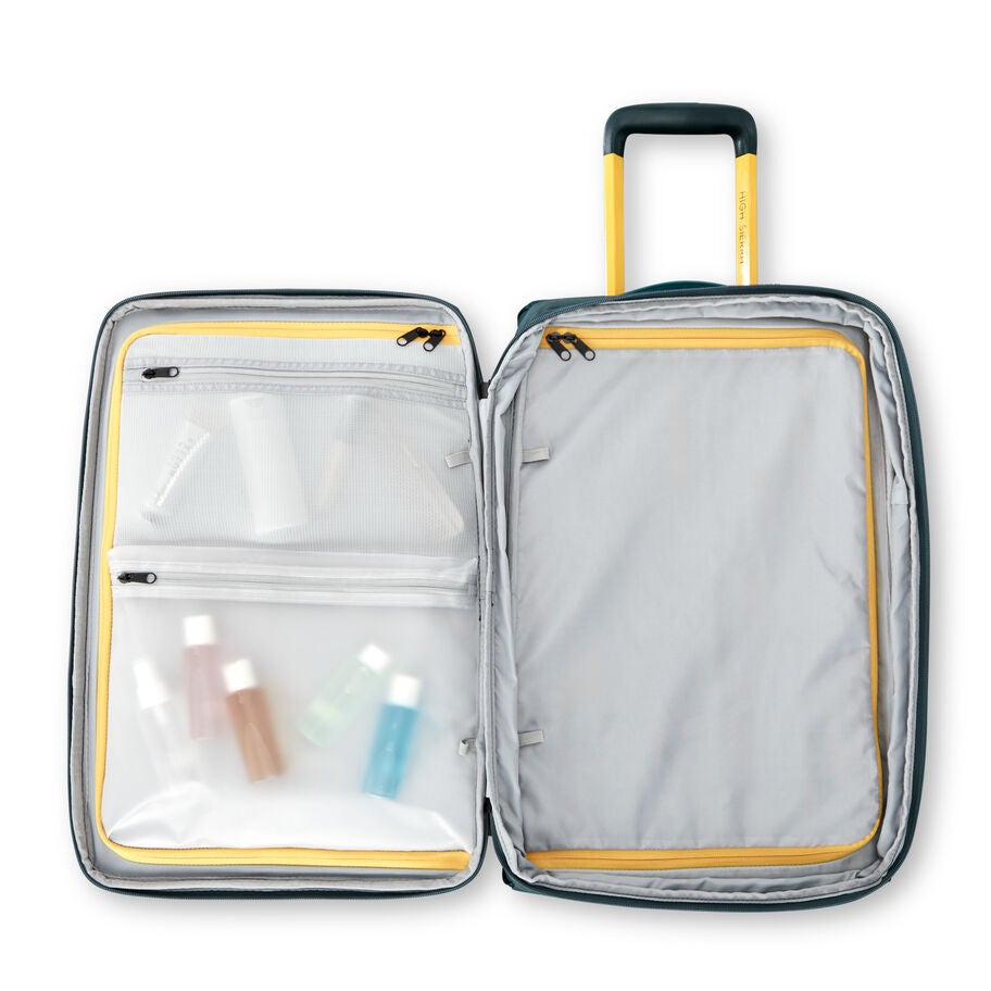 Hi-Life Carry-On Wheeled Duffel in the color Green/Yellow. image number 3