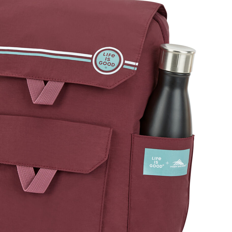 Life Is Good by High Sierra Kiera Mini Backpack in the color Maroon. image number 5