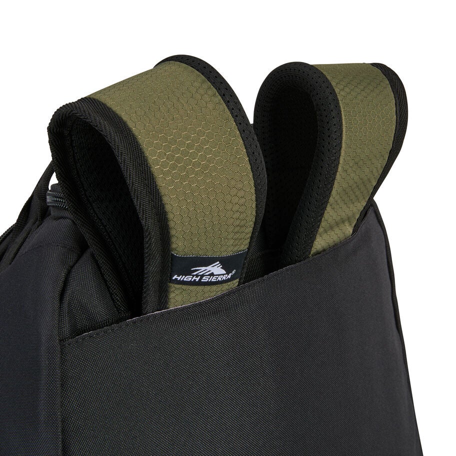 All Around Wheeled Backpack in the color Olive/Black. image number 2