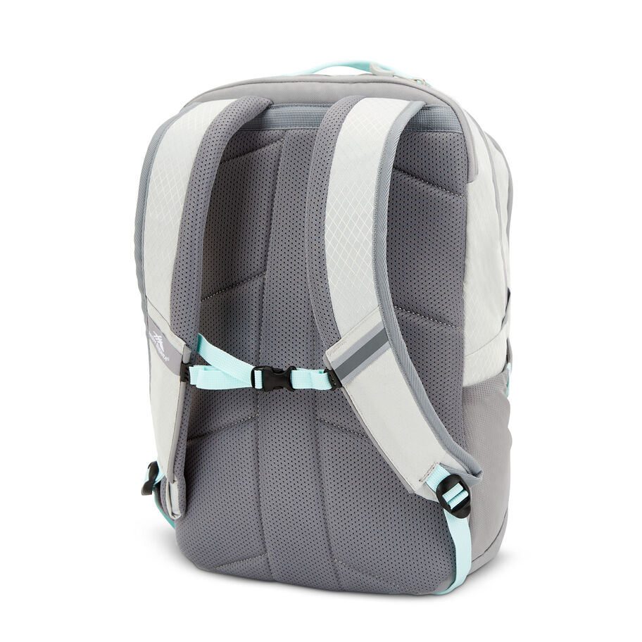 Life Is Good by High Sierra Litmus Backpack in the color Silver/Steel Grey/Pale Aqua. image number 3