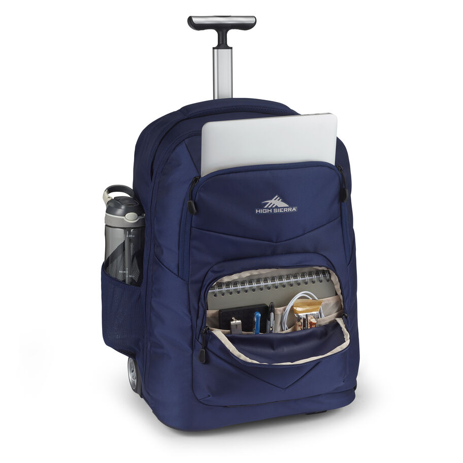 Freewheel Pro Wheeled Backpack in the color True Navy. image number 4