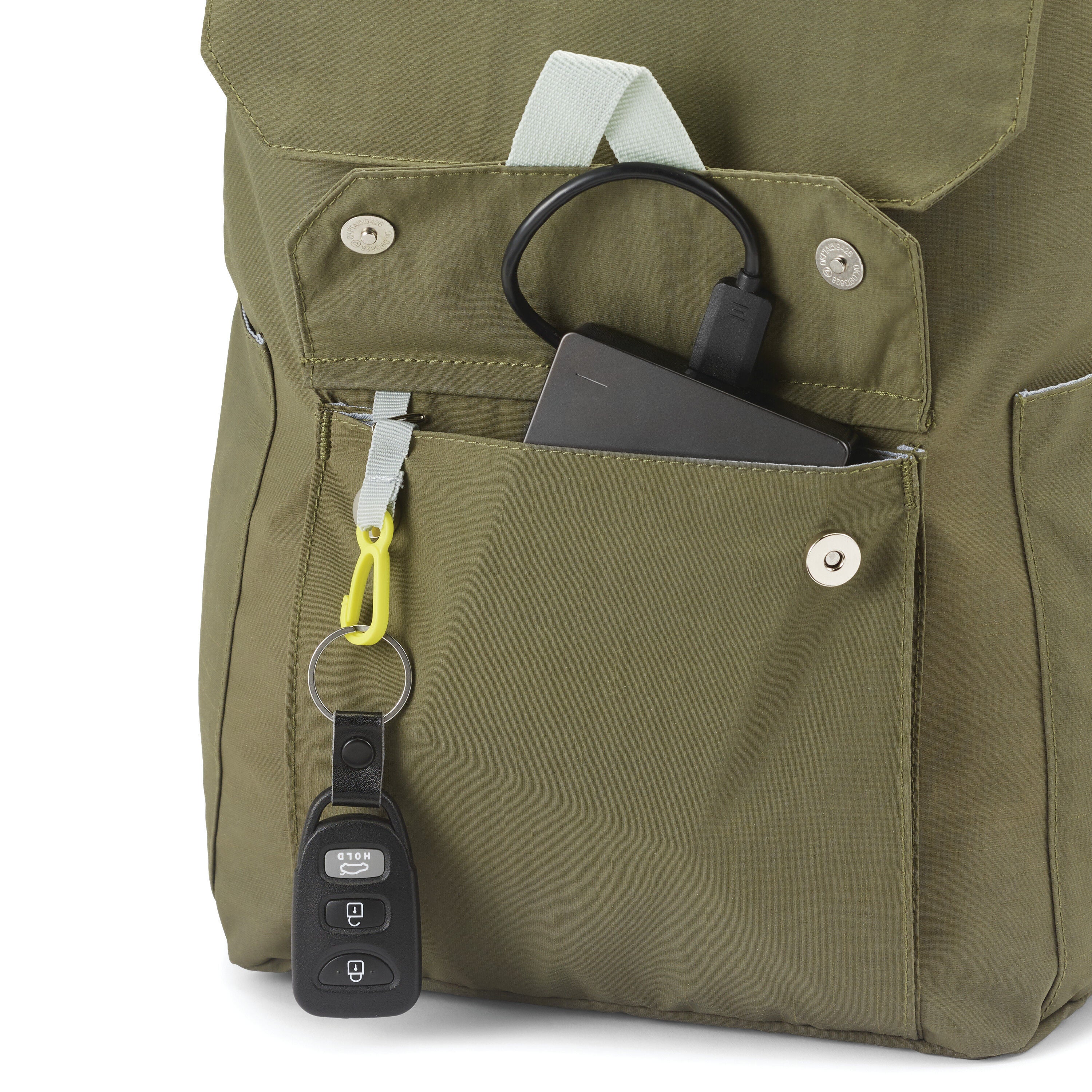 Army green mini backpack on sale