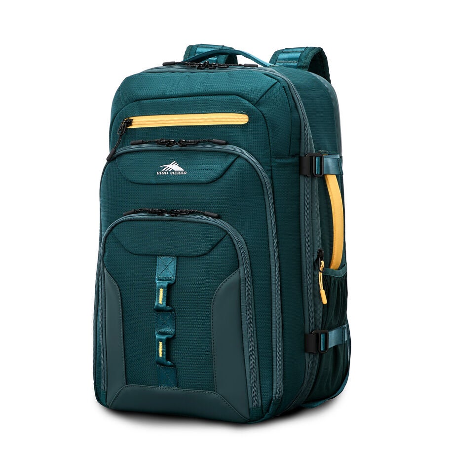 Hi-Life Travel Backpack in the color Green/Yellow. image number 0