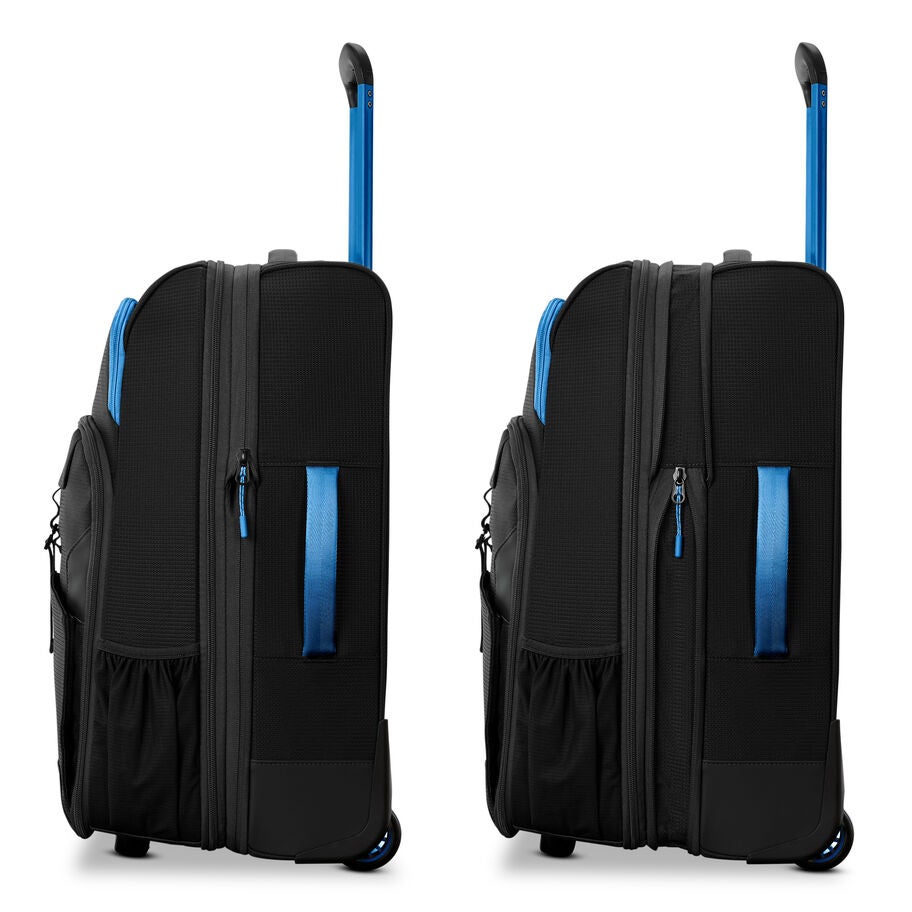 Hi-Life Carry-On Wheeled Duffel in the color Black/Blue. image number 6