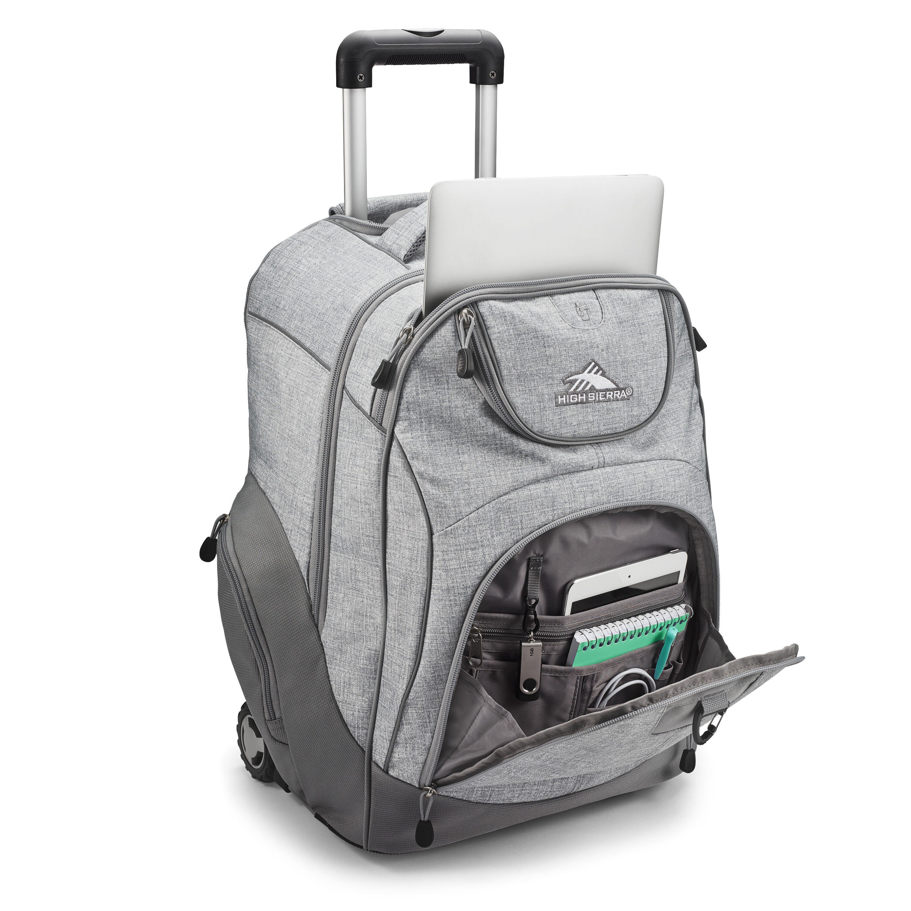 High sierra powerglide top rolling laptop backpack