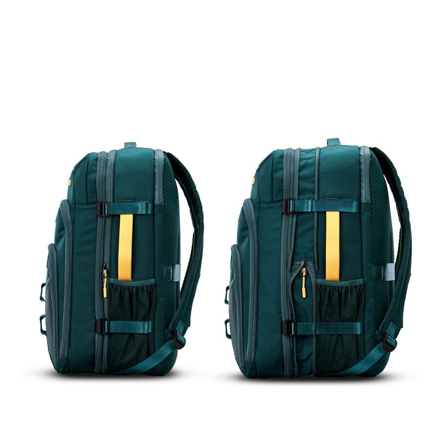 Hi-Life Travel Backpack in the color Green/Yellow. image number 5