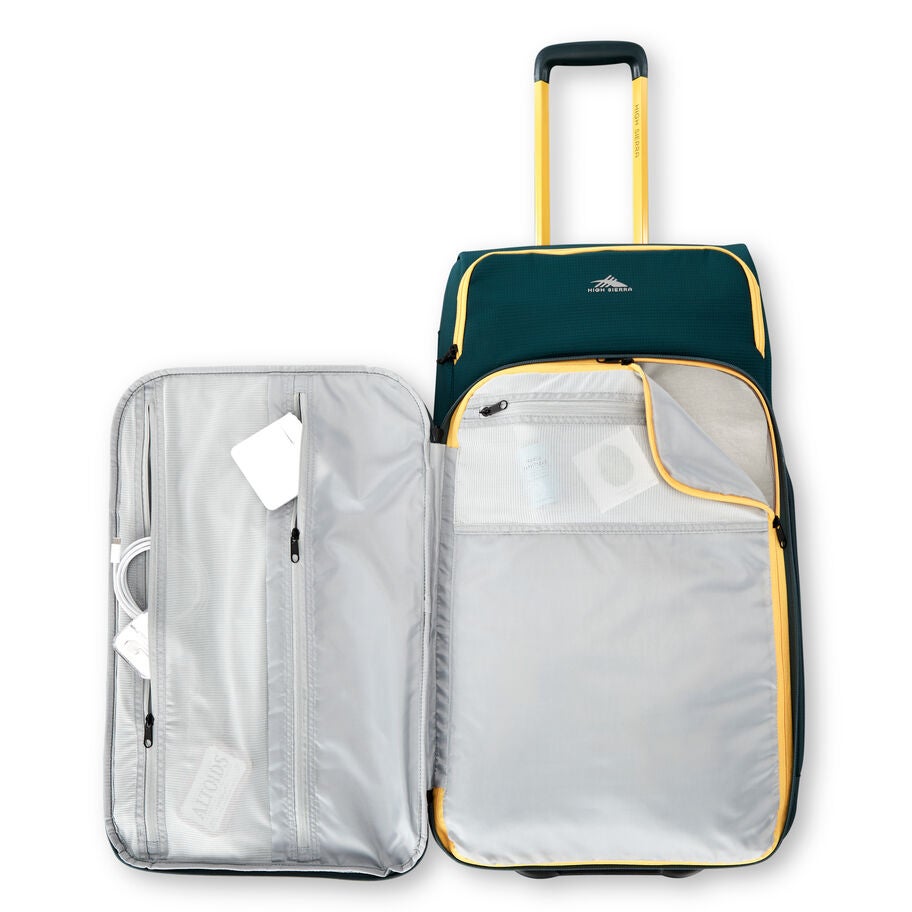 Hi-Life Large Wheeled Duffel in the color Green/Yellow. image number 1