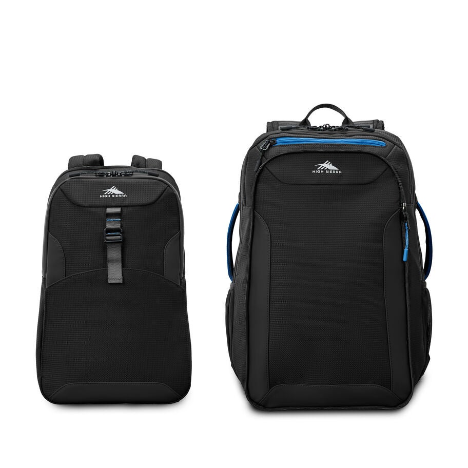 Hi-Life 3-in-1 Backpack in the color Black/Blue. image number 2