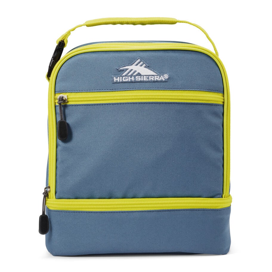 Stacked Compartment Lunch Bag in the color Graphite Blue/Glow. image number 0