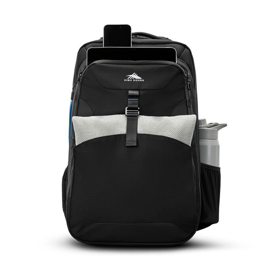 Hi-Life 3-in-1 Wheeled Backpack in the color Black/Blue. image number 1