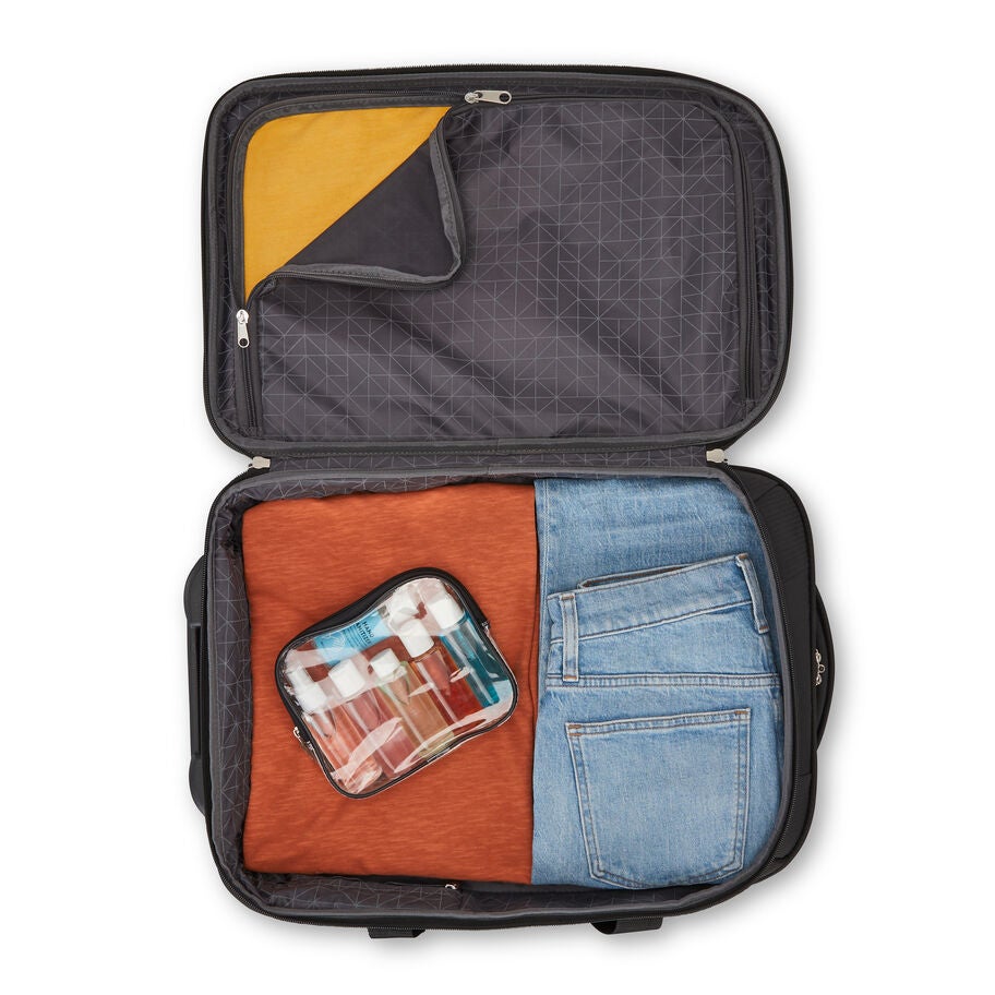 Pendall Carry-On Wheeled Duffel in the color Black. image number 2