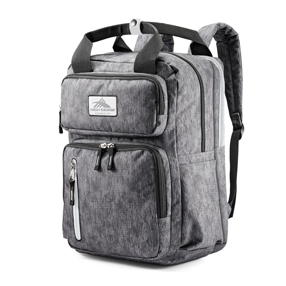 Mindie Backpack in the color Fabric Tex/Black/Silver. image number 0