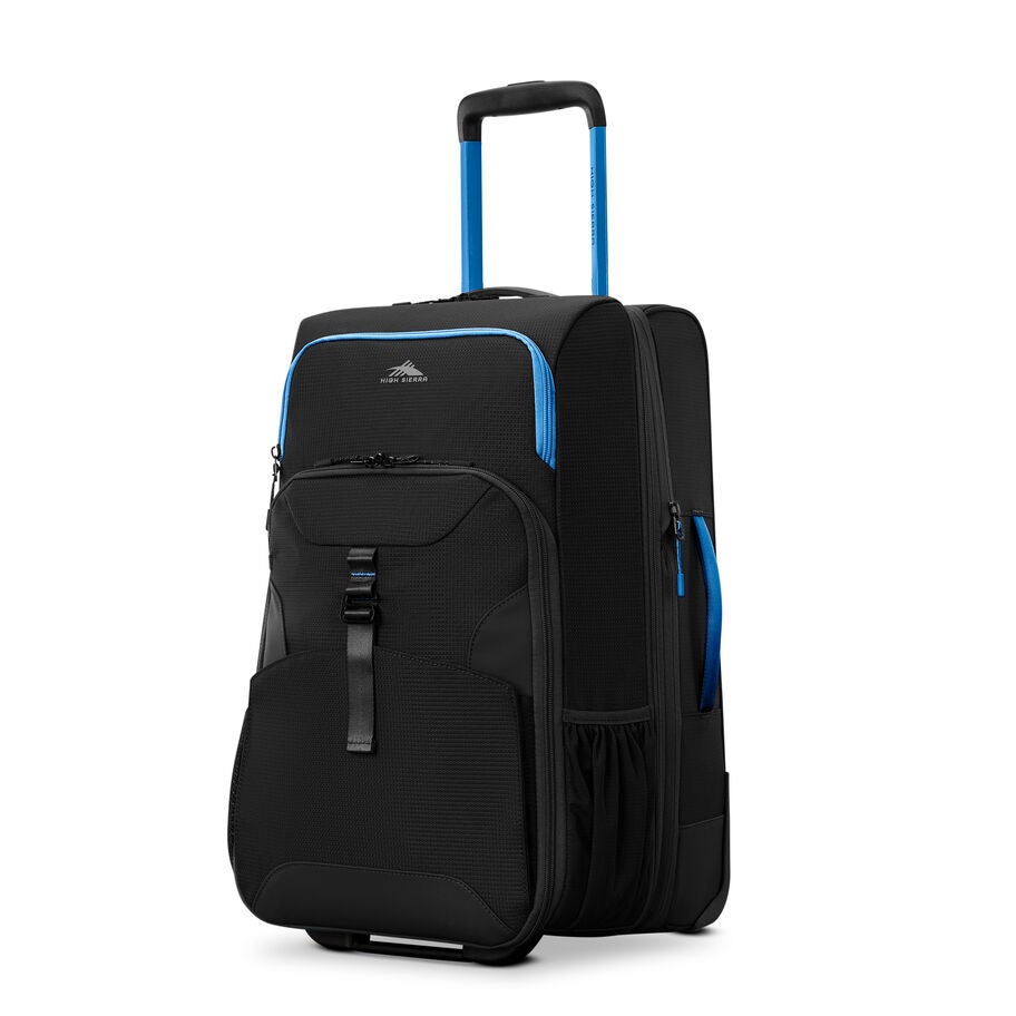 Hi-Life Carry-On Wheeled Duffel in the color Black/Blue. image number 0